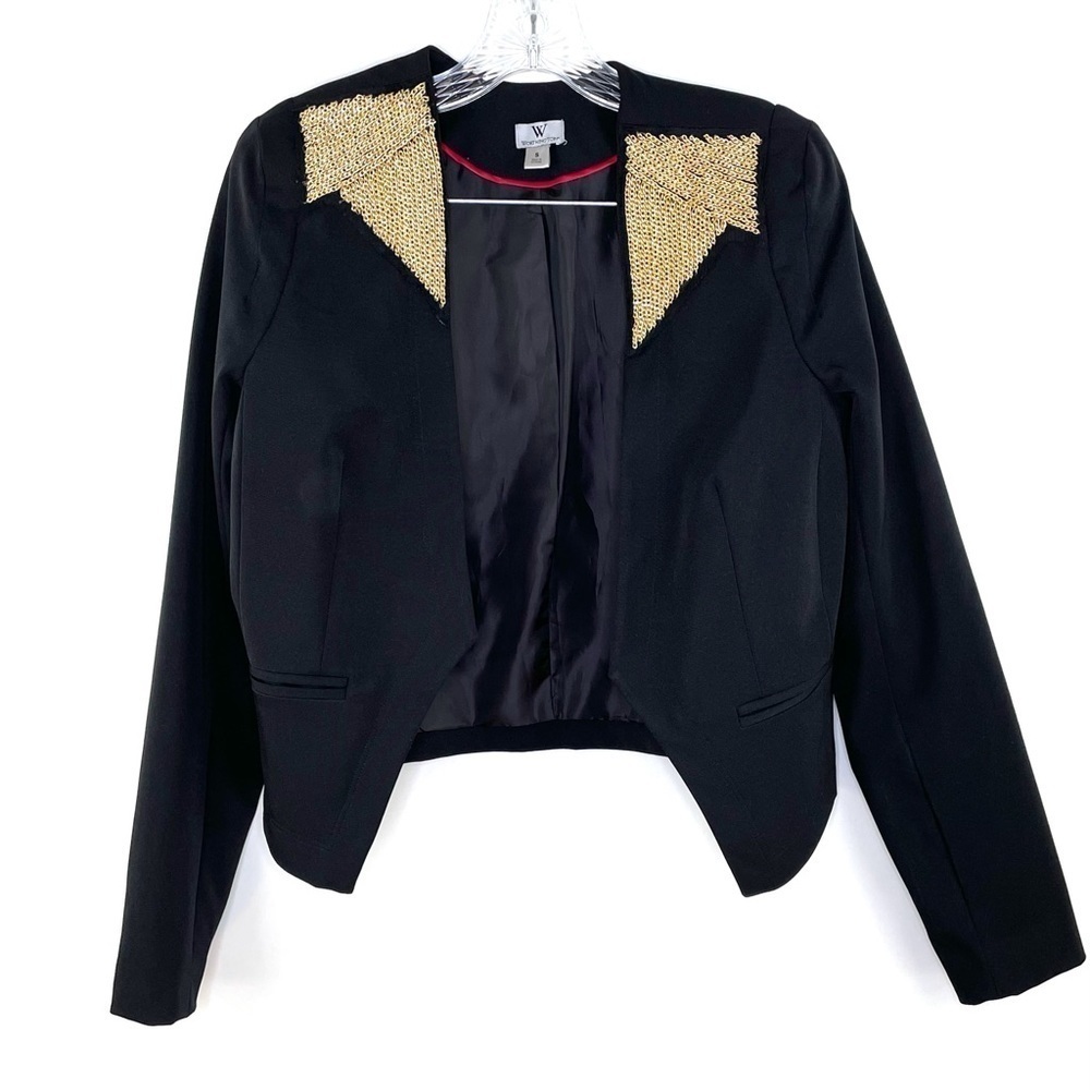 Worthington Black Gold Chain Blazer S